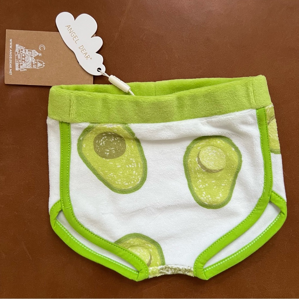 ANGEL DEAR Avocado Terrycloth Shorts, 3-6mo - NEW